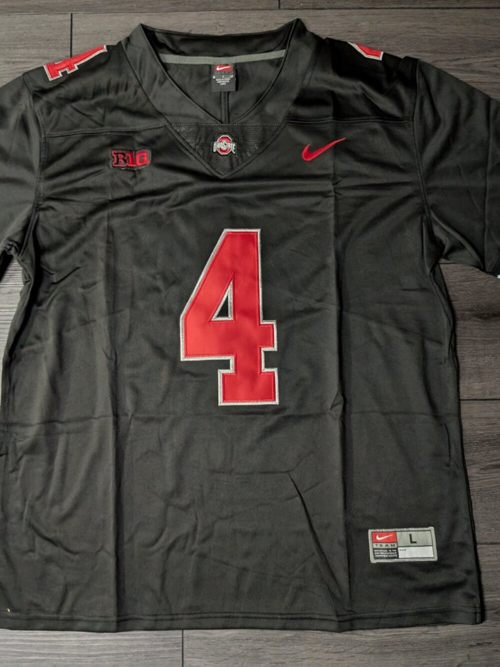 🏈 Jeremiah Smith #4 Ohio State Buckeyes BLACKOUT Stitched Men's Jersey - Picture 5 of 7